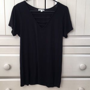 Black v neck t shirt